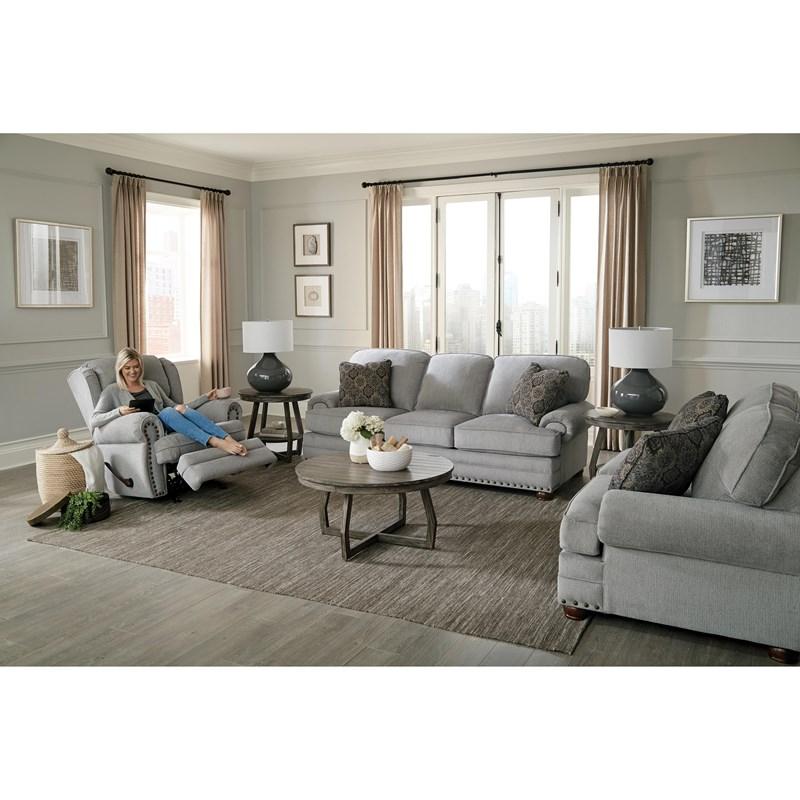 Large Picture of Jackson Furniture Singletary 3241-02 Loveseat - Nickel
