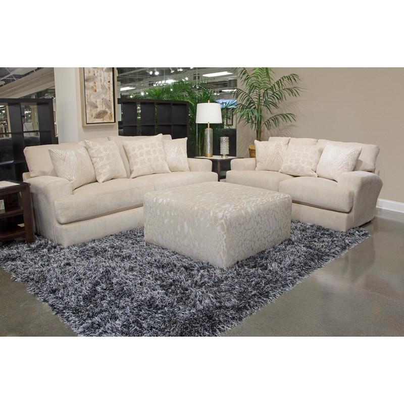 Large Picture of Jackson Furniture Lamar 4098-10 Ottoman - Cream