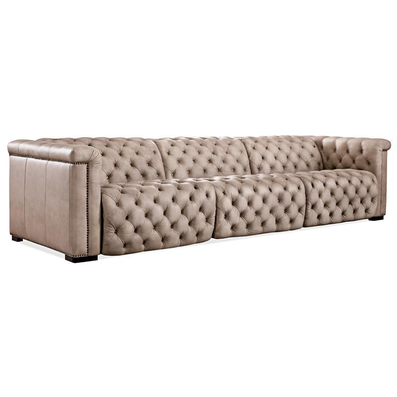 Hooker Furniture SS434-GP3-082 Savion Grandier Power Recliner Sofa with Power Headrest