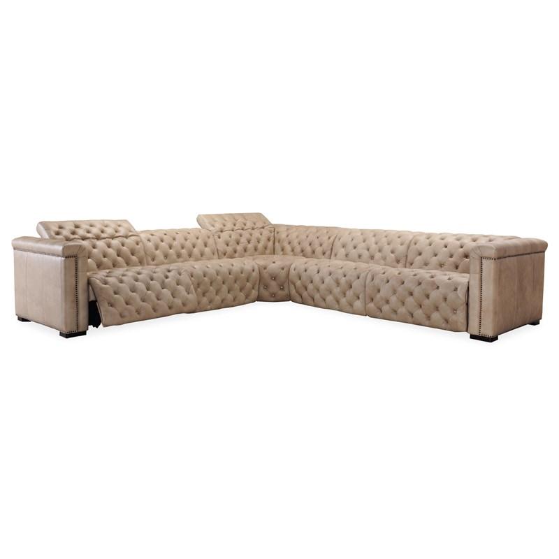 Large Picture of Hooker Furniture SS434-G5PS-082 Savion Grandier 5-Piece Sectional with Power Recline & Power Headrest