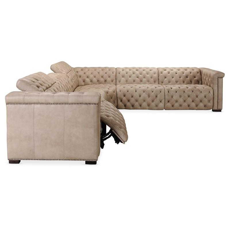 Large Picture of Hooker Furniture SS434-G5PS-082 Savion Grandier 5-Piece Sectional with Power Recline & Power Headrest