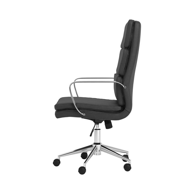 Large Picture of Coaster Furniture Ximena 801744 Upholstered Adjustable High Back Office Chair - Black