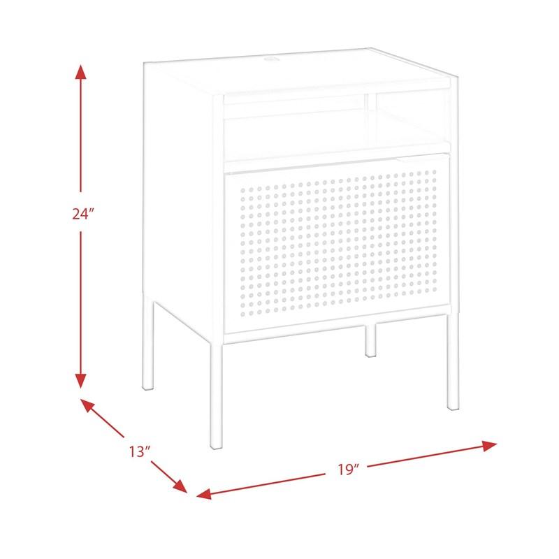 Large Picture of Elements International Ember CEB300NSE Nightstand - Gray