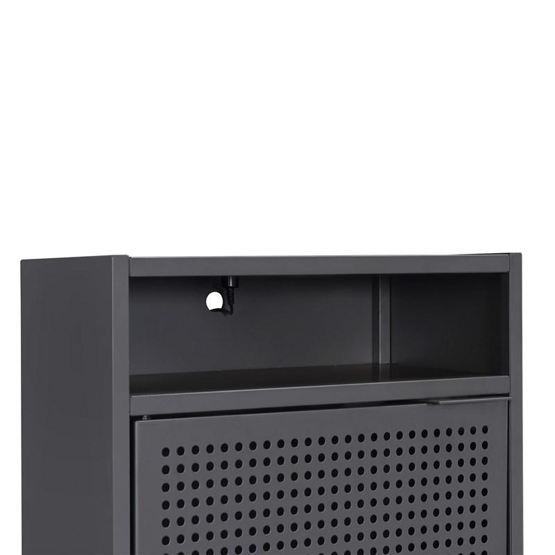 Large Picture of Elements International Ember CEB300NSE Nightstand - Gray