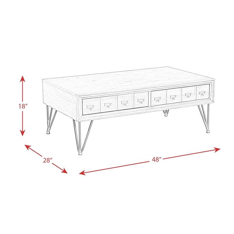 Large Picture of Elements International Boone TBN100CTE Coffee Table