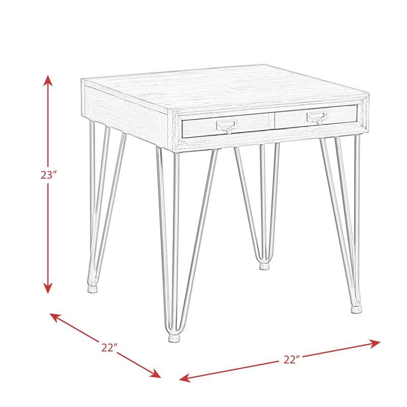 Large Picture of Elements International Boone TBN100ETTE End Table