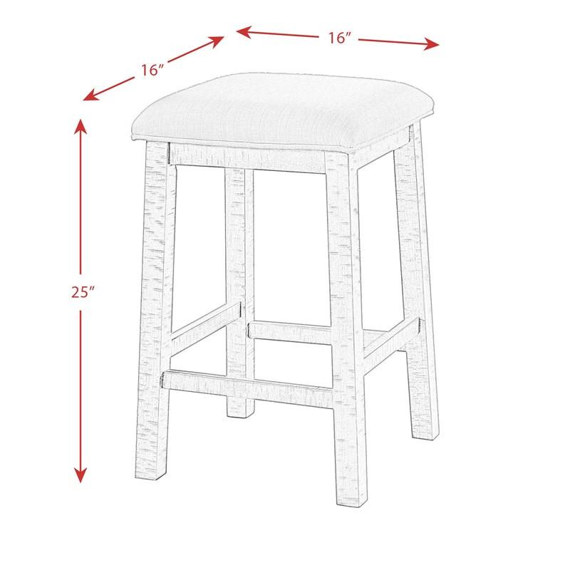 Large Picture of Elements International Caesar TCA100BTSP 4 pc Counter Height Dinette