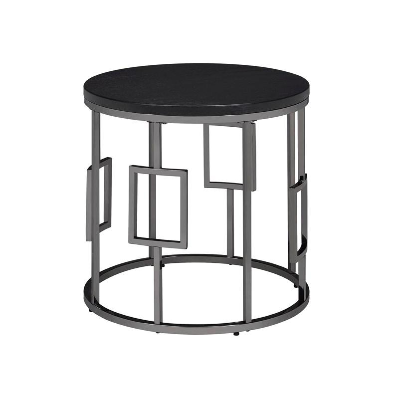 Large Picture of Elements International Ester CES100ET Round End Table