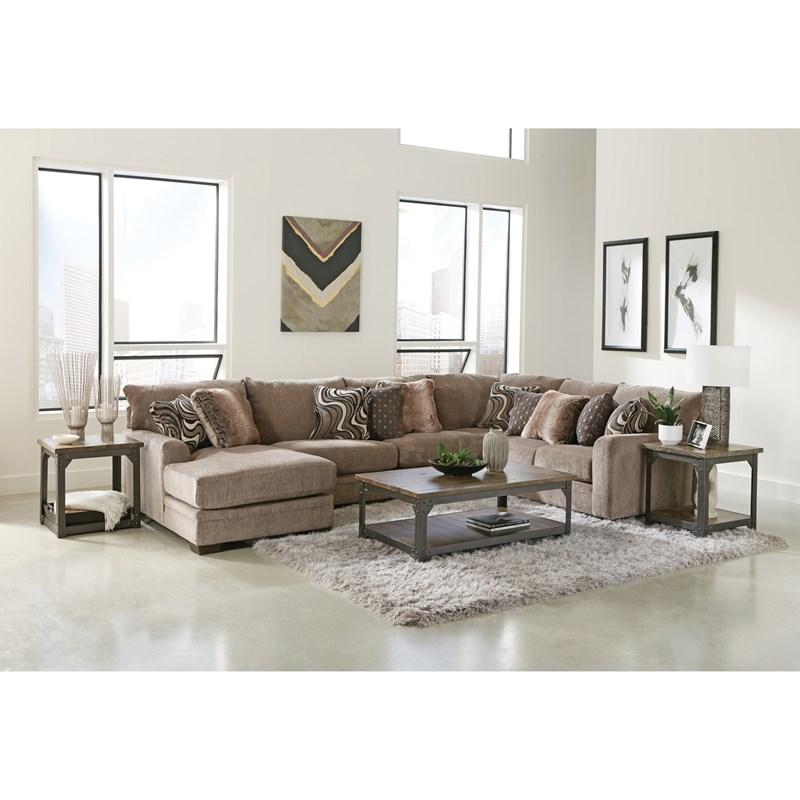 Large Picture of Jackson Furniture Kingston 4472 4 pc Sectional - Pewter