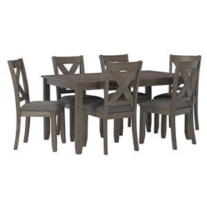 Signature Design by Ashley Caitbrook D388-425 Rectangular Dining Room Table Set (Dinettes - 7-Piece)