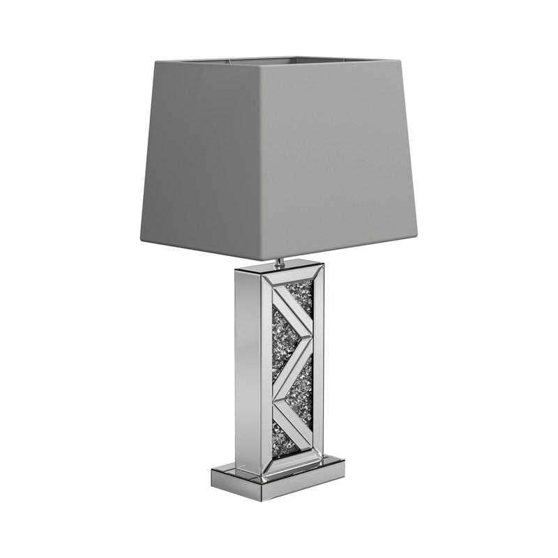 Large Picture of Coaster Furniture Carmen 920141 32-inch Tapered Shade Mirrored Table Lamp - Silver