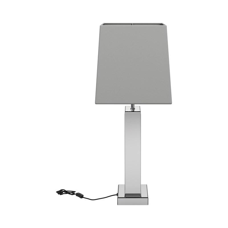 Large Picture of Coaster Furniture Carmen 920141 32-inch Tapered Shade Mirrored Table Lamp - Silver