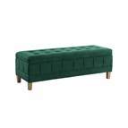Elements International Crosby Tufted Storage Ottoman - Evergreen