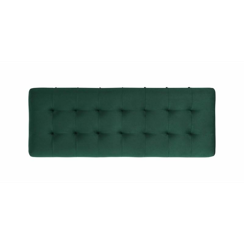 Large Picture of Elements International Crosby Tufted Storage Ottoman - Evergreen