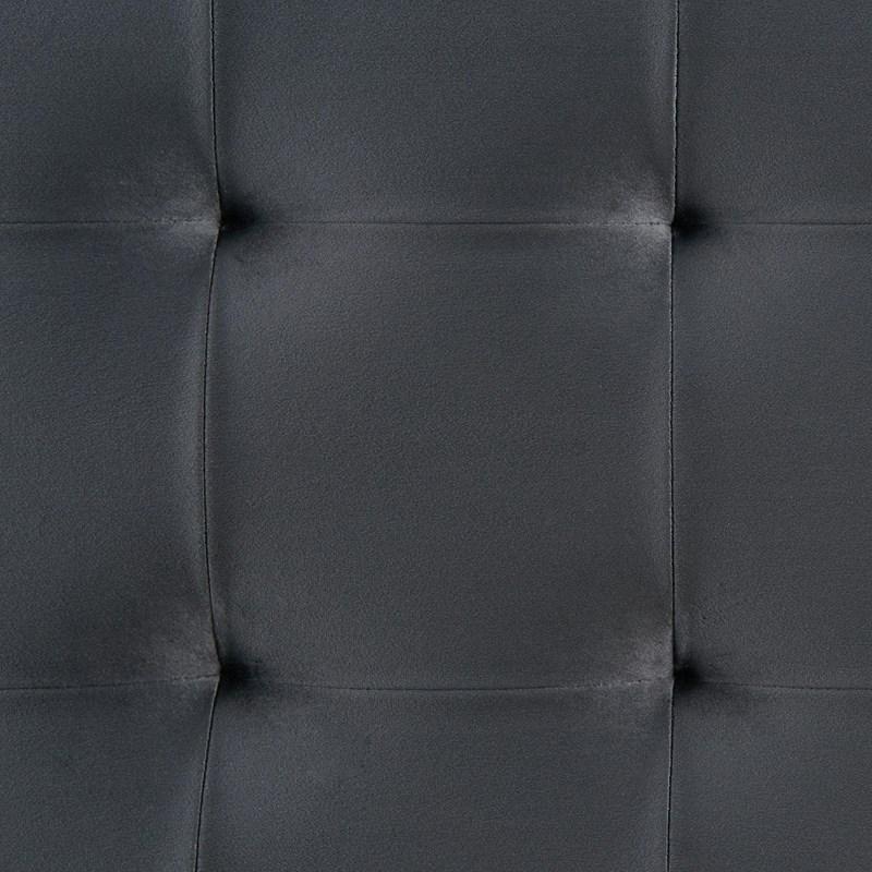 Large Picture of Elements International Crosby Tufted Storage Ottoman - Gun Metal