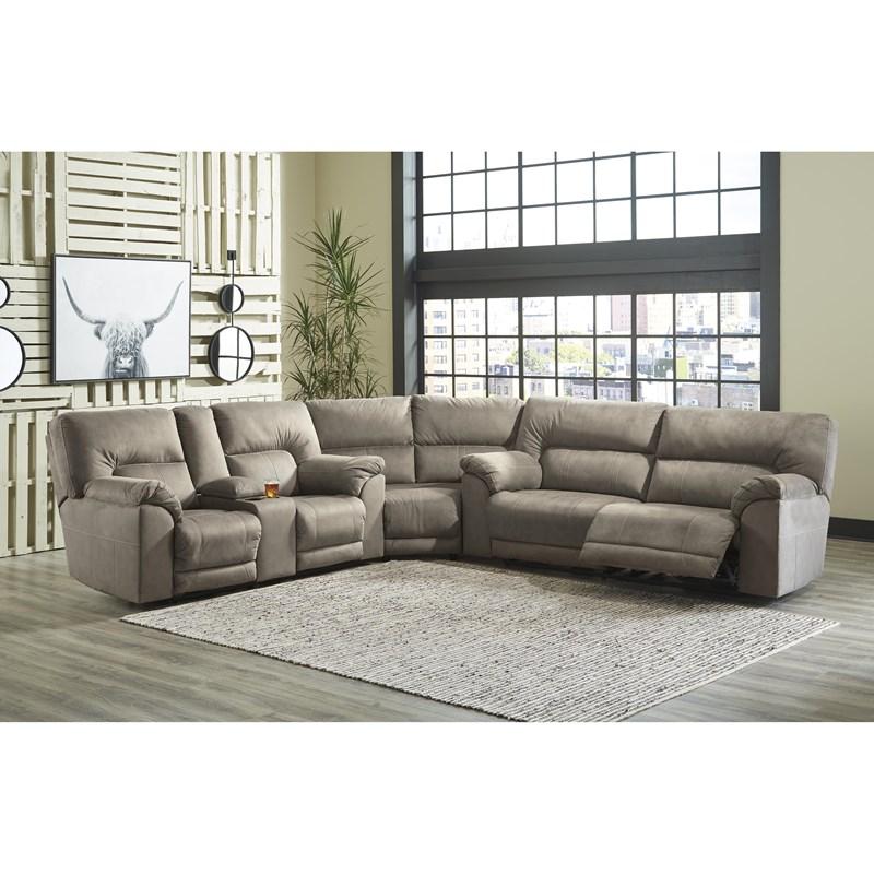 Large Picture of Benchcraft Cavalcade 77601S2 3 pc Reclining Sectional