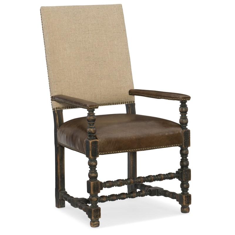 Hooker Furniture 5960-75400-BLK Hill Country Comfort Upholstered Arm Chair