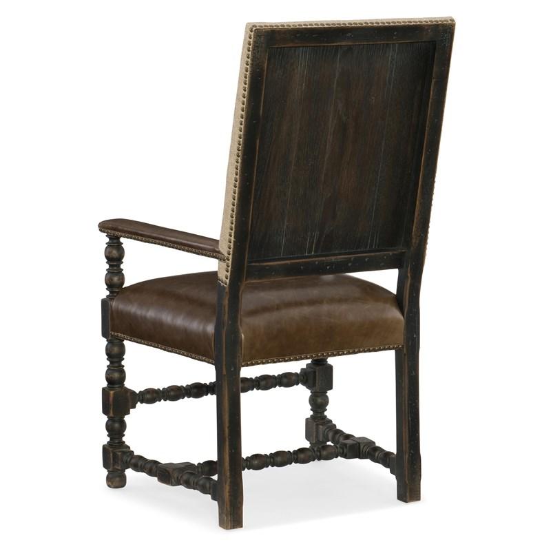 Large Picture of Hooker Furniture 5960-75400-BLK Hill Country Comfort Upholstered Arm Chair