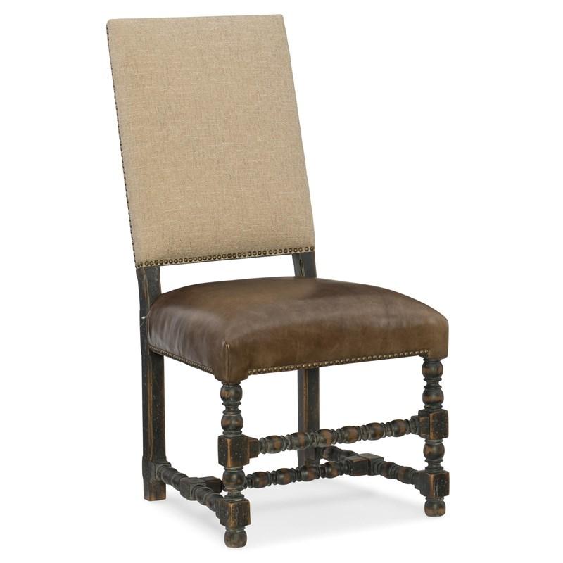 Hooker Furniture 5960-75410-BLK Hill Country Comfort Upholstered Side Chair