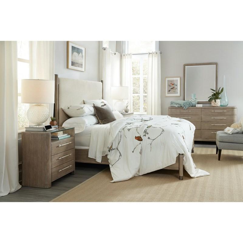 Large Picture of Hooker Furniture 6050-90016-GRY Affinity Three-Drawer Nightstand