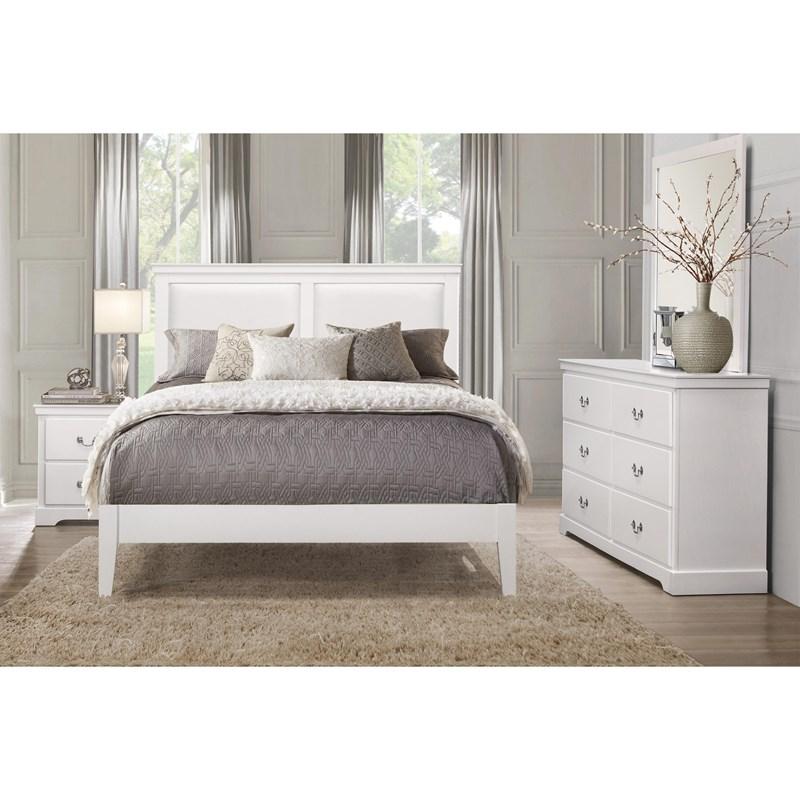 Large Picture of Homelegance Seabright 1519WHK-1EK* Eastern King Bed