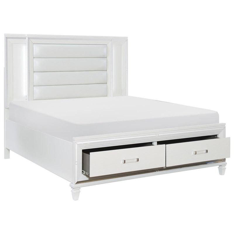 Large Picture of Homelegance Tamsin 1616WK-1CK* California King Platform Bed with LED Lighting and Footboard Storage