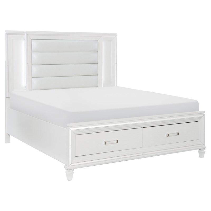 Large Picture of Homelegance Tamsin 1616WK-1EK* Eastern King Platform Bed with LED Lighting and Footboard Storage