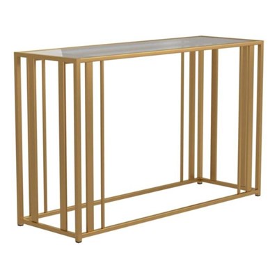 Coaster Furniture Adri 723609 Glass Top Entryway Sofa Console Table - Matte Brass