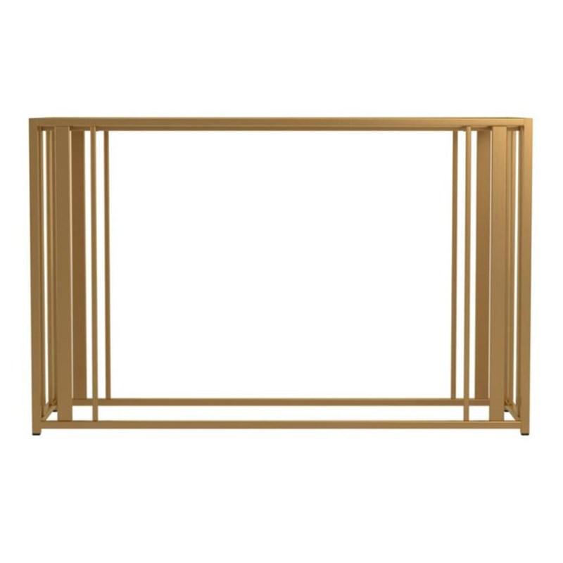 Large Picture of Coaster Furniture Adri 723609 Glass Top Entryway Sofa Console Table - Matte Brass