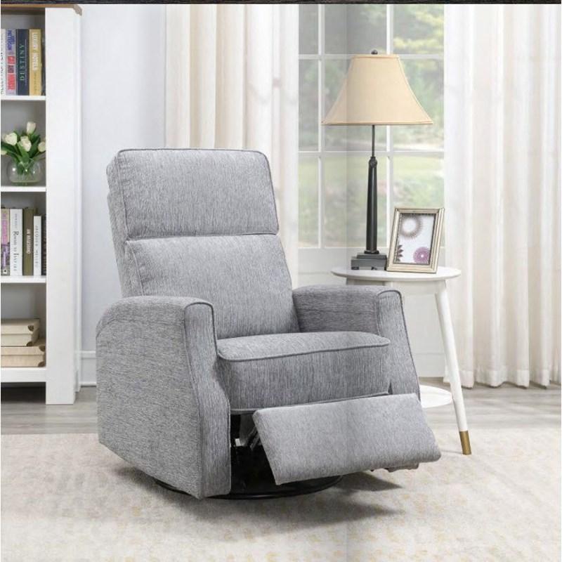 Large Picture of Emerald Home Furnishings Tabor U3299-04-03 Swivel Glider Recliner - Grey
