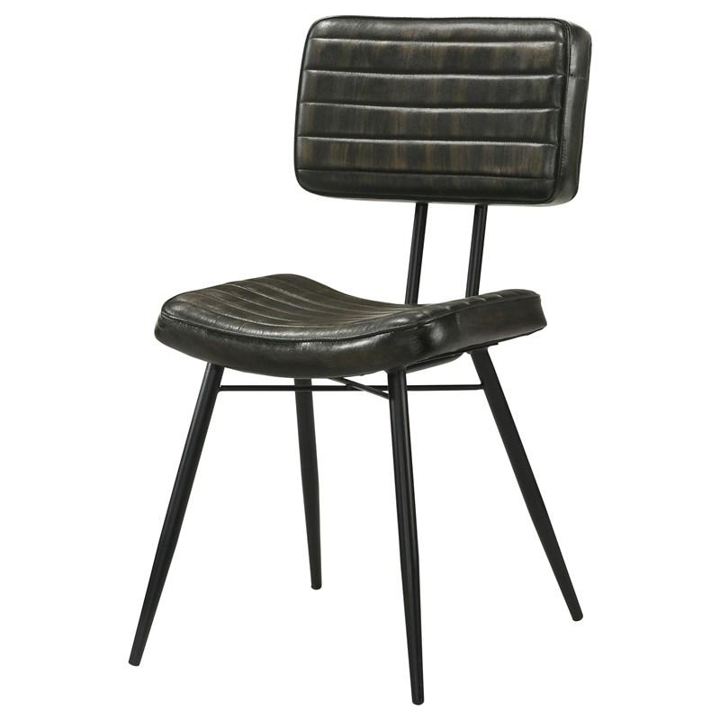 Large Picture of Coaster Furniture Misty 110652 Leather Upholstered Dining Chair - Espresso