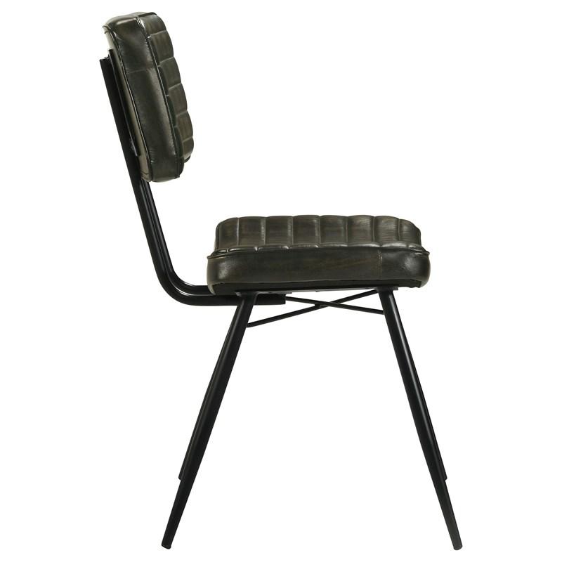 Large Picture of Coaster Furniture Misty 110652 Leather Upholstered Dining Chair - Espresso
