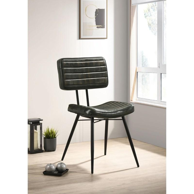 Large Picture of Coaster Furniture Misty 110652 Leather Upholstered Dining Chair - Espresso