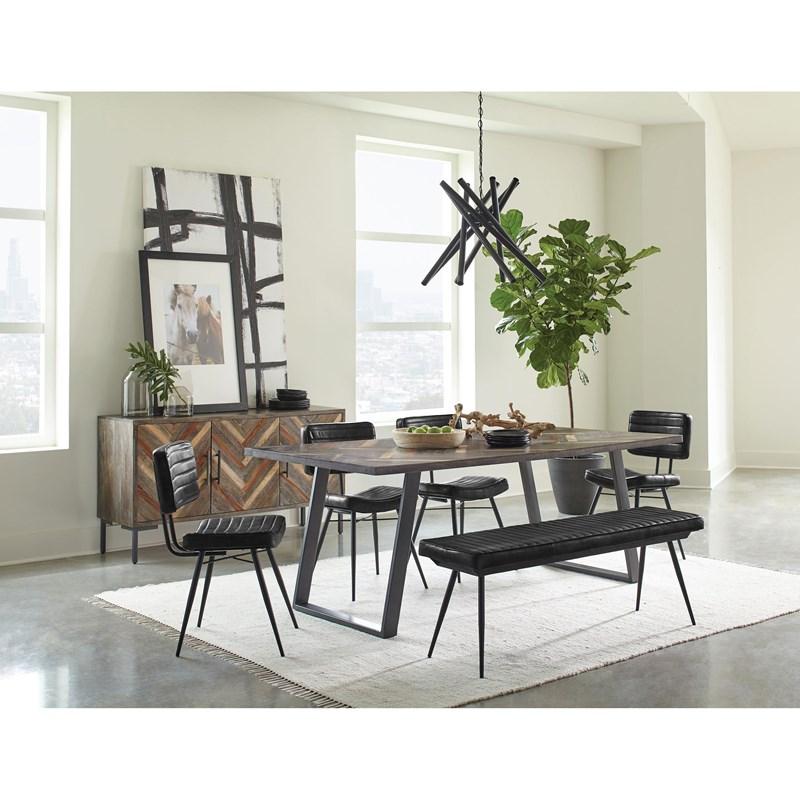 Large Picture of Coaster Furniture Misty 110652 Leather Upholstered Dining Chair - Espresso
