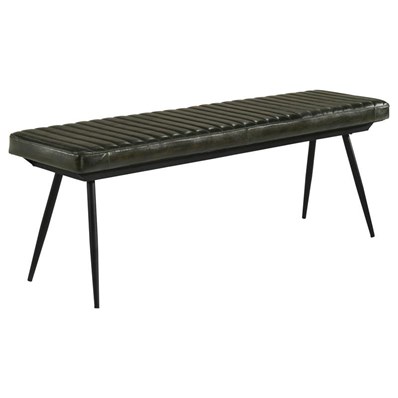 Coaster Furniture Misty 110653 Leather Upholstered Dining Bench - Antique Espresso