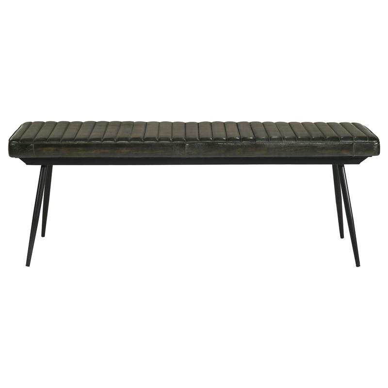 Large Picture of Coaster Furniture Misty 110653 Leather Upholstered Dining Bench - Antique Espresso