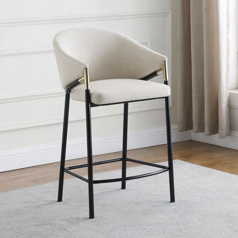 Large Picture of Coaster Furniture Chadwick 183436 Fabric Upholstered Counter Chair - Beige