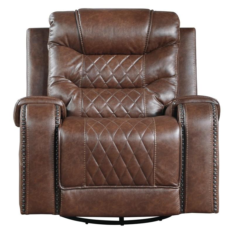 Homelegance Putnam 9405BR-1 Swivel Glider Reclining Chair