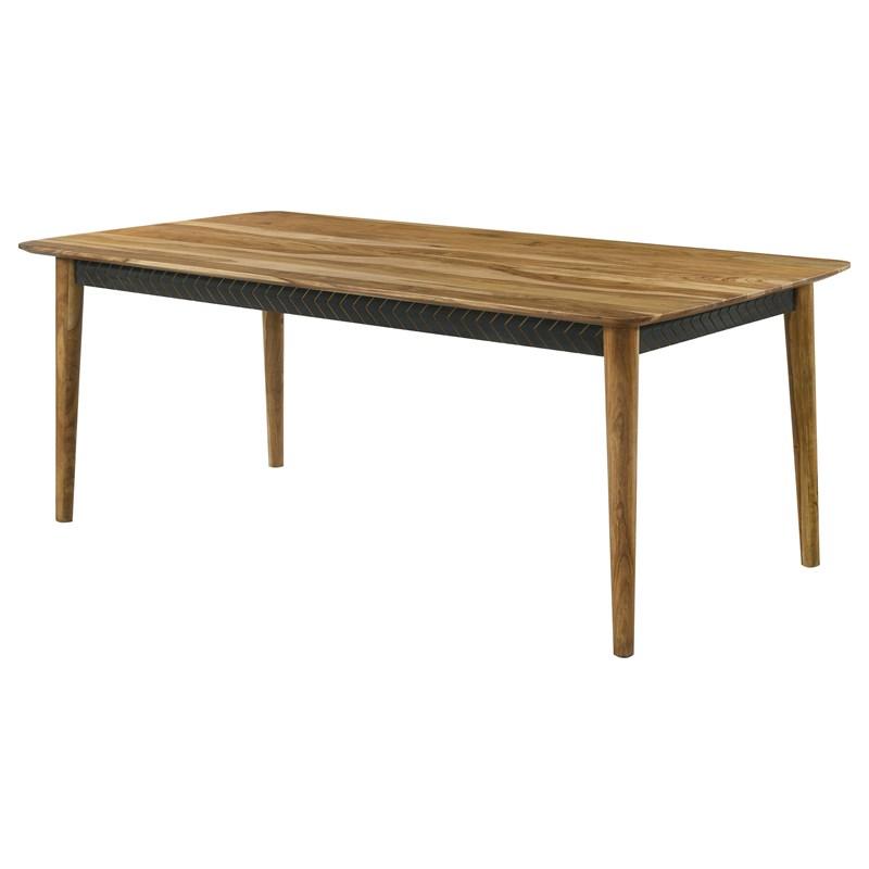 Large Picture of Coaster Furniture Partridge 110571 Rectangular 80-inch Dining Table - Natural Sheesham