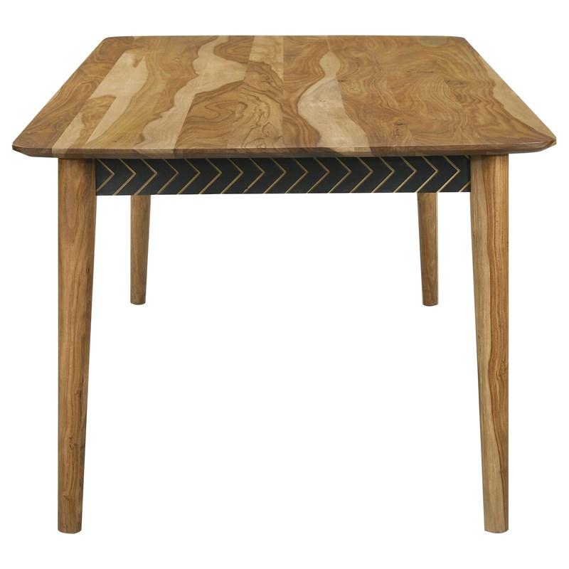 Large Picture of Coaster Furniture Partridge 110571 Rectangular 80-inch Dining Table - Natural Sheesham