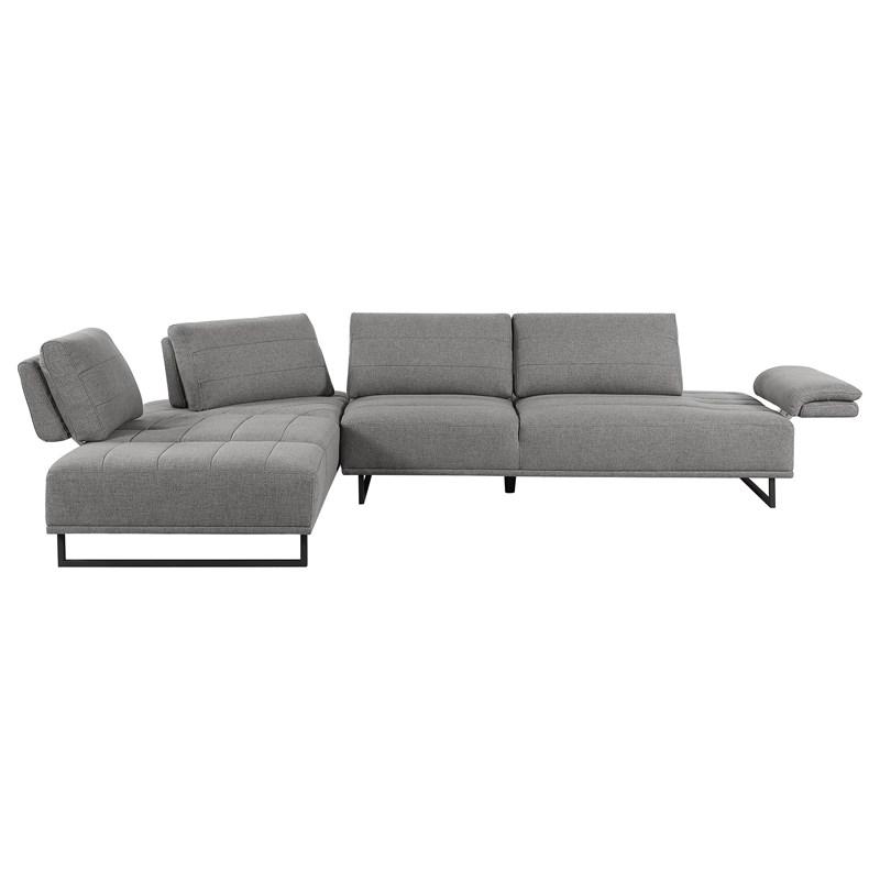 Large Picture of Coaster Furniture Arden 508888 Upholstered Sectional Sofa with Adjustable Back - Taupe
