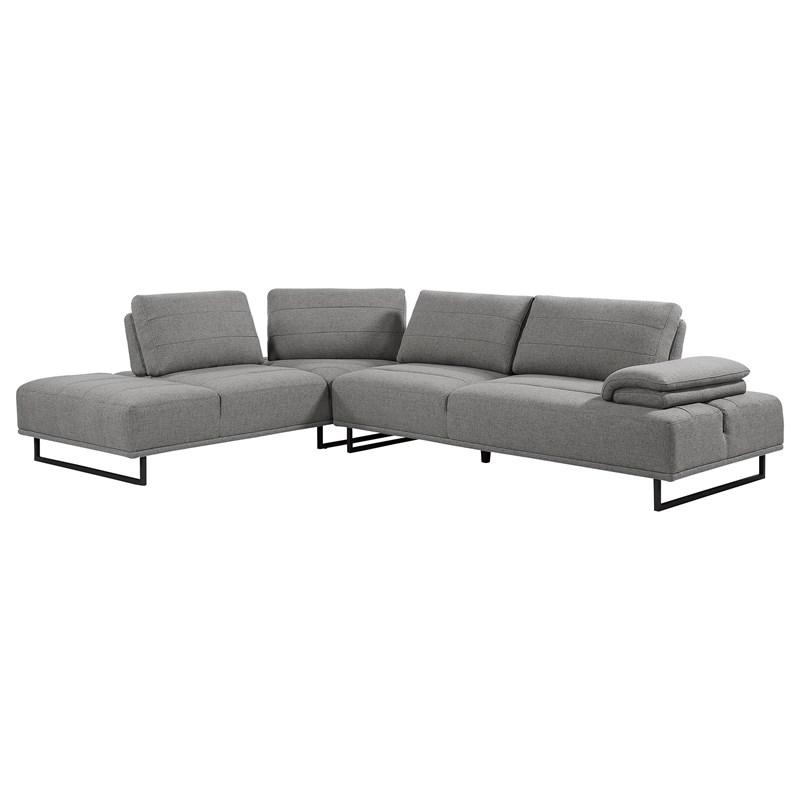 Large Picture of Coaster Furniture Arden 508888 Upholstered Sectional Sofa with Adjustable Back - Taupe