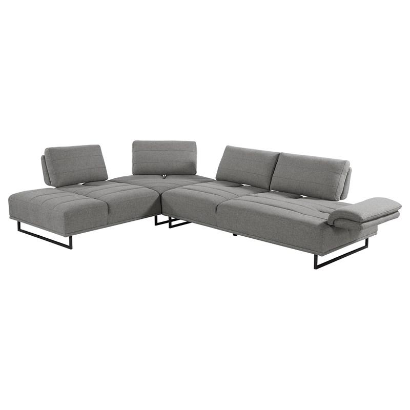 Large Picture of Coaster Furniture Arden 508888 Upholstered Sectional Sofa with Adjustable Back - Taupe
