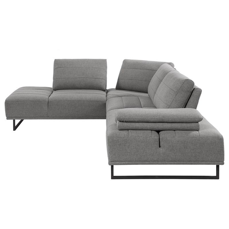 Large Picture of Coaster Furniture Arden 508888 Upholstered Sectional Sofa with Adjustable Back - Taupe