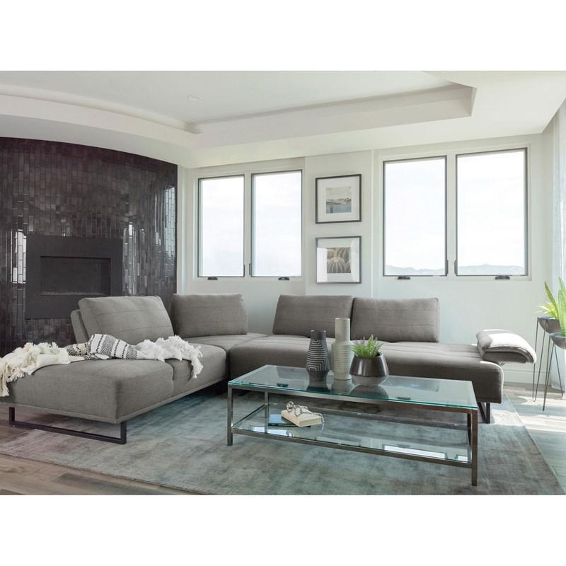 Large Picture of Coaster Furniture Arden 508888 Upholstered Sectional Sofa with Adjustable Back - Taupe