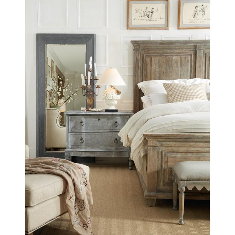 Large Picture of Hooker Furniture 5750-90266-MWD Boheme Laurier King Panel Bed