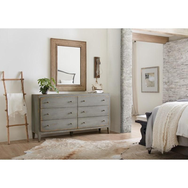 Large Picture of Hooker Furniture 5805-90002-95 Ciao Bella Six-Drawer Dresser- Speckled Gray