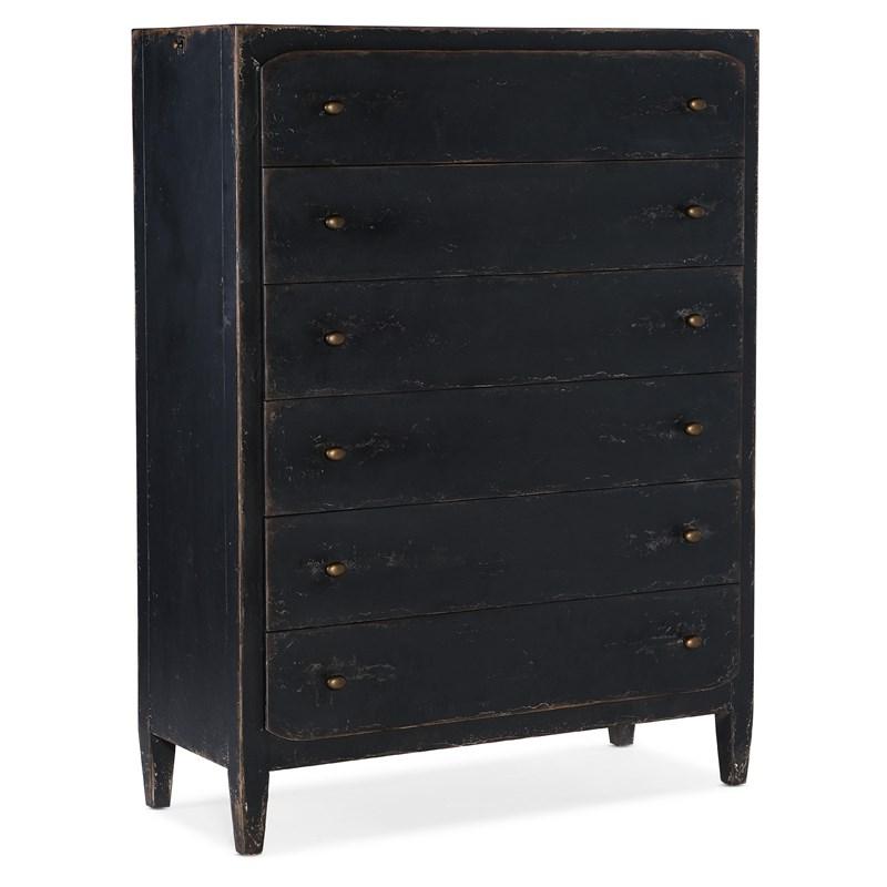 Hooker Furniture 5805-90010-99 Ciao Bella Six-Drawer Chest- Black