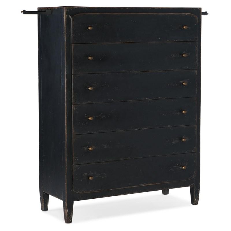Large Picture of Hooker Furniture 5805-90010-99 Ciao Bella Six-Drawer Chest- Black
