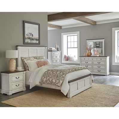 Coaster Furniture Hillcrest 223355 5-Drawer Bedroom Chest - Distressed White